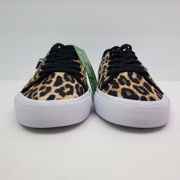 DC Manual Canvas Vegan Womens Size 7.5 Leopard Lace Up Sneaker Shoes ADJS300273 - Picture 6 of 12